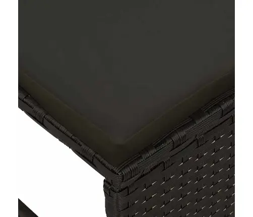 Dārza Dīvānu Komplekts 6 Pcs Melna Poliratāns Vidaxl