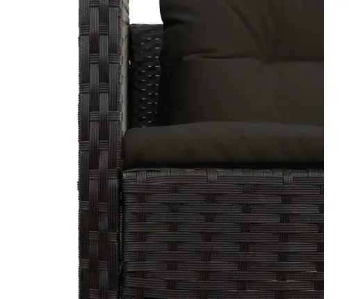Dārza Dīvānu Komplekts 6 Pcs Melna Poliratāns Vidaxl
