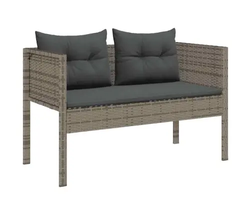 Sodo Sofų Rinkinys 6 Pcs Pilka Ir Tamsiai Pilka Poliratanas