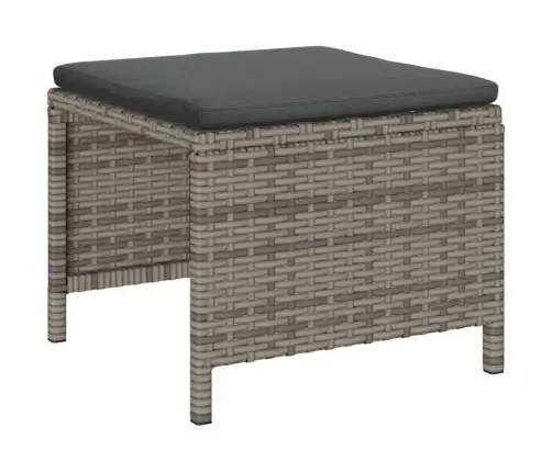 Sodo Sofų Rinkinys 6 Pcs Pilka Ir Tamsiai Pilka Poliratanas