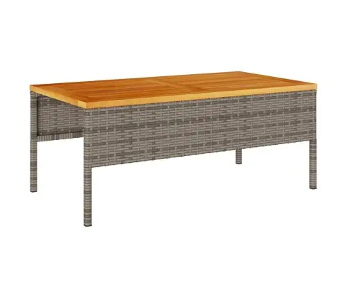 Sodo Sofų Rinkinys 6 Pcs Pilka Ir Tamsiai Pilka Poliratanas