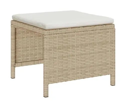 Dārza Dīvānu Komplekts 6 Pcs Bēša Un Krēmkrāsa Poliratāns Vidaxl