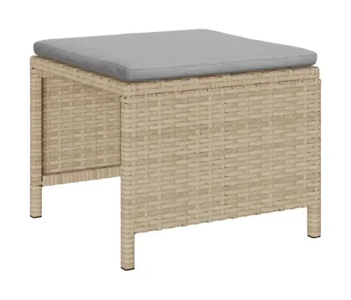 Dārza Dīvānu Komplekts 6 Pcs Bēša Un Gaiši Pelēka Poliratāns Vidaxl