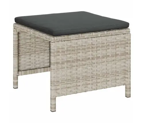 Dārza Dīvānu Komplekts 6 Pcs Gaiši Pelēka Un Tumši Pelēka Vidaxl