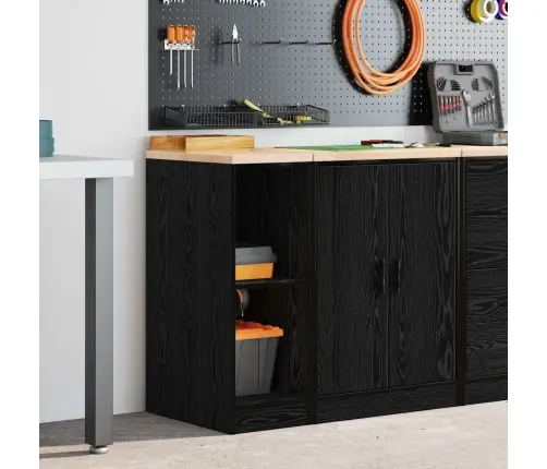 Garaaži Hoiukapp, Must 30X51X85 cm Männipuit