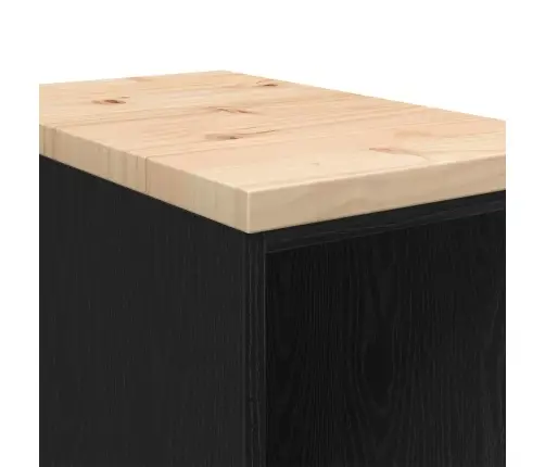 Garaaži Hoiukapp, Must 30X51X85 cm Männipuit