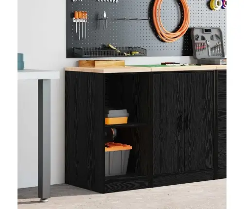 Garāžas Glabāšanas Skapis, Melns, 40X51X85 Cm Priedes Masīvkoks Vidaxl
