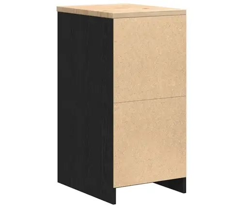 Garāžas Glabāšanas Skapis, Melns, 40X51X85 Cm Priedes Masīvkoks Vidaxl