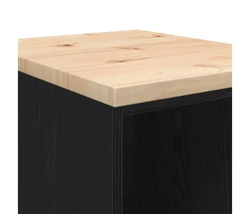 Garāžas Glabāšanas Skapis, Melns, 40X51X85 Cm Priedes Masīvkoks Vidaxl