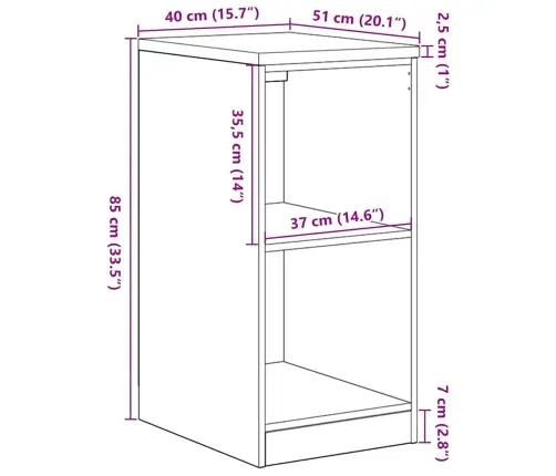 Garāžas Glabāšanas Skapis, 40X51X85 Cm Priedes Masīvkoks Vidaxl