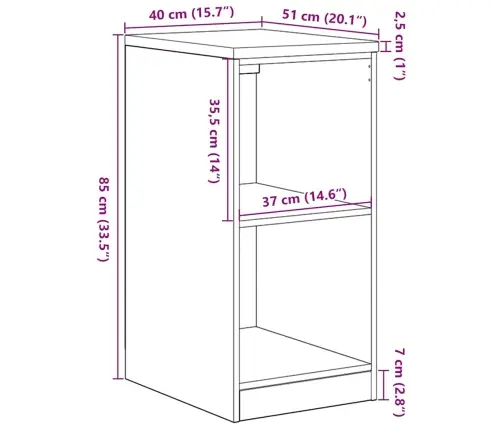 Garāžas Glabāšanas Skapis, 40X51X85 Cm Priedes Masīvkoks Vidaxl