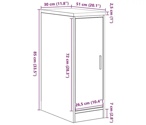 Garažo Spinta, 30X51X85 cm Pušies Medienos Masyvas