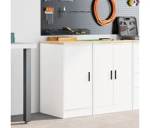 Garāžas Glabāšanas Skapis, Balts, 40X51X85 Cm Priedes Masīvkoks Vidaxl