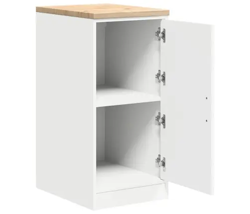 Garāžas Glabāšanas Skapis, Balts, 40X51X85 Cm Priedes Masīvkoks Vidaxl