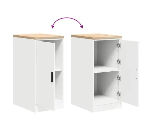 Garāžas Glabāšanas Skapis, Balts, 40X51X85 Cm Priedes Masīvkoks Vidaxl