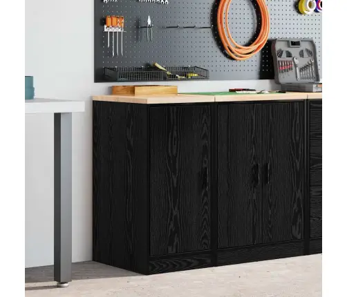 Garaaži Hoiukapp, Must 40X51X85 cm Männipuit