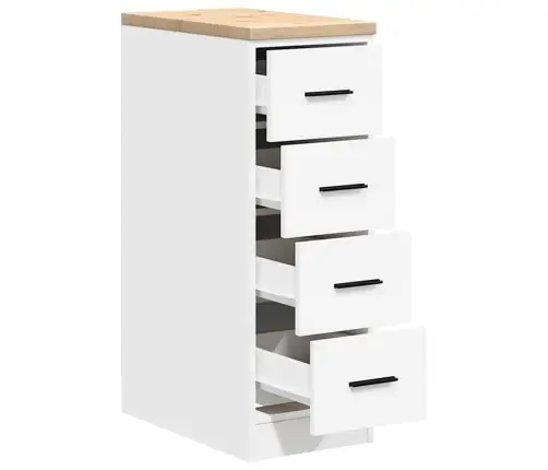 Garaaži Hoiukapp, Valge 30X51X85 cm Männipuit