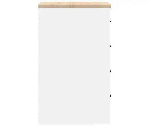 Garaaži Hoiukapp, Valge 30X51X85 cm Männipuit