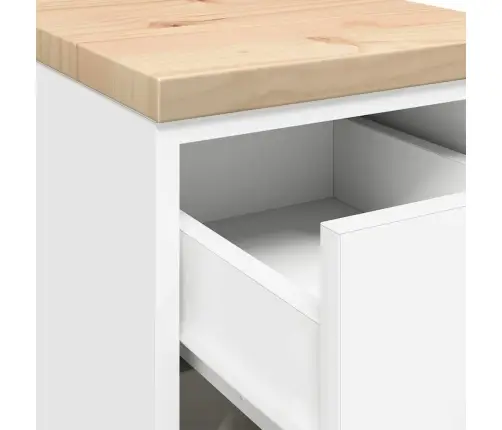 Garaaži Hoiukapp, Valge 30X51X85 cm Männipuit