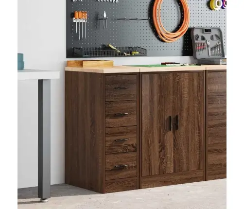 Garaaži Hoiukapp, Pruun Tamm 30X51X85 cm Männipuit