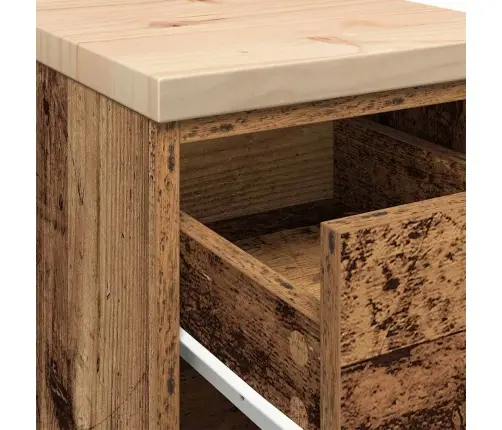 Garažo Spinta, 30X51X85 cm Pušies Medienos Masyvas