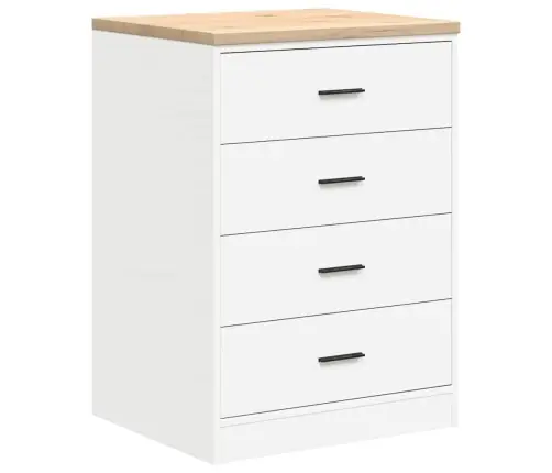 Garāžas Glabāšanas Skapis, Balts, 60X51X85 Cm Priedes Masīvkoks Vidaxl