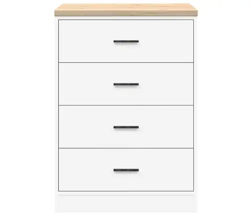 Garāžas Glabāšanas Skapis, Balts, 60X51X85 Cm Priedes Masīvkoks Vidaxl