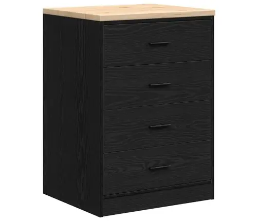 Garāžas Glabāšanas Skapis, Melns, 60X51X85 Cm Priedes Masīvkoks Vidaxl