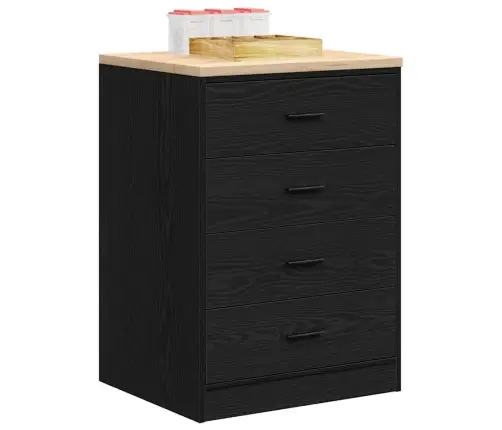 Garāžas Glabāšanas Skapis, Melns, 60X51X85 Cm Priedes Masīvkoks Vidaxl