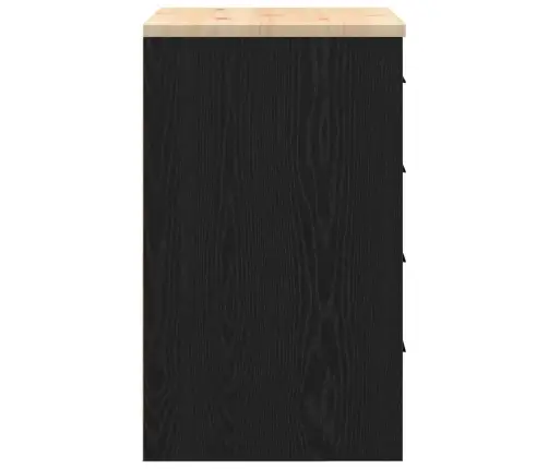 Garāžas Glabāšanas Skapis, Melns, 60X51X85 Cm Priedes Masīvkoks Vidaxl