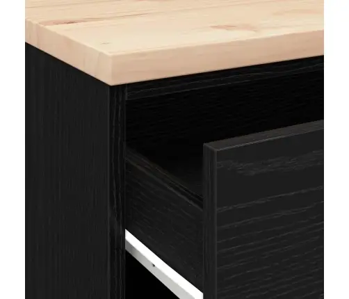 Garāžas Glabāšanas Skapis, Melns, 60X51X85 Cm Priedes Masīvkoks Vidaxl