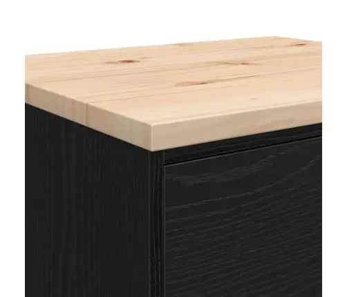 Garāžas Glabāšanas Skapis, Melns, 60X51X85 Cm Priedes Masīvkoks Vidaxl