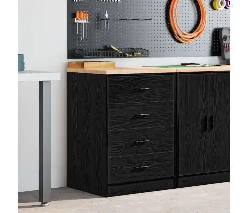 Garāžas Glabāšanas Skapis, Melns, 60X51X85 Cm Priedes Masīvkoks Vidaxl