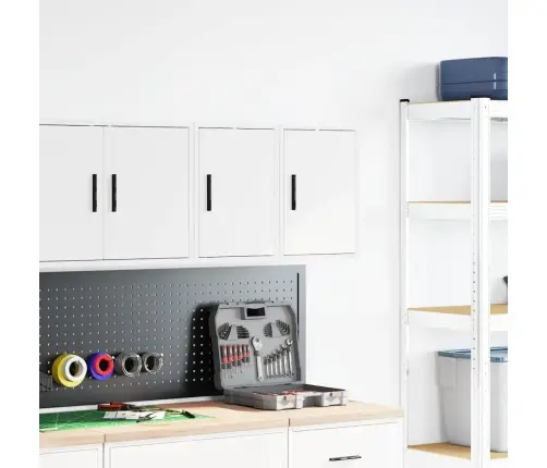 Sieninės Garažo Spintos, 2Vnt., Baltos, Mediena