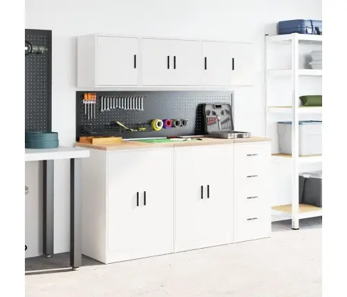 Sieninės Garažo Spintos, 2Vnt., Baltos, Mediena