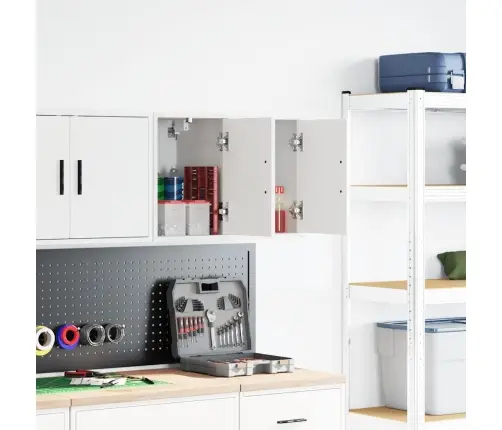 Sieninės Garažo Spintos, 2Vnt., Baltos, Mediena