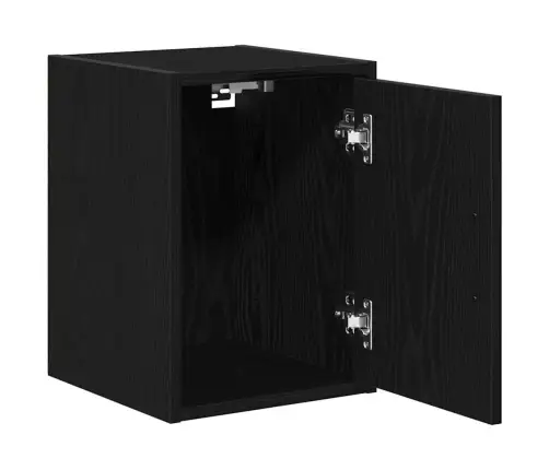 Garāžas Sienas Skapji, 2 Gab., Melna, Inženierijas Koks Vidaxl