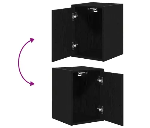 Garāžas Sienas Skapji, 2 Gab., Melna, Inženierijas Koks Vidaxl