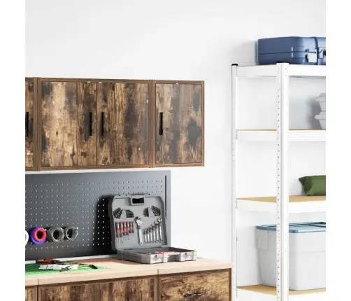 Garāžas Sienas Skapis Kūpināta Ozola Inženierijas Koks Vidaxl