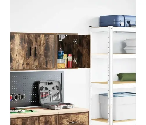 Garāžas Sienas Skapis Kūpināta Ozola Inženierijas Koks Vidaxl