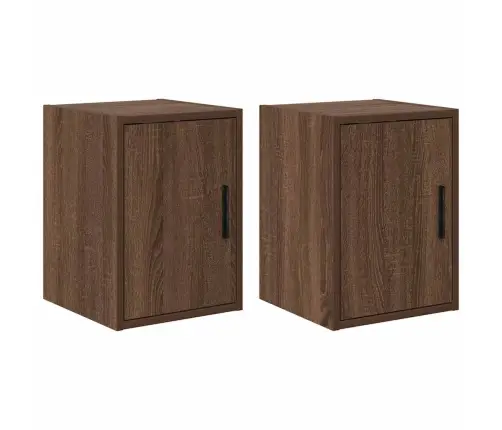 Garaaži Seinakapid 2 Tk, Pruun Tamm, Tehispuit