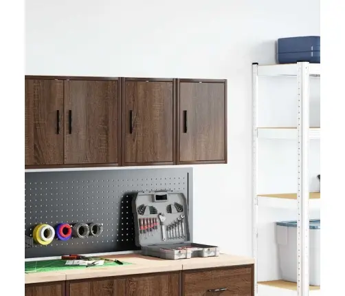 Garaaži Seinakapid 2 Tk, Pruun Tamm, Tehispuit