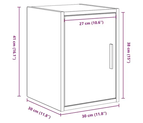 Garāžas Sienas Skapis Vecā Koka Inženierijas Koksne Vidaxl