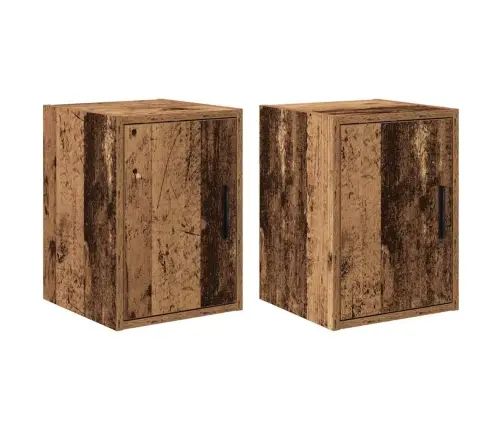 Garāžas Sienas Skapji, 2 Gab., Veci Dēļi, Inženierijas Koks Vidaxl