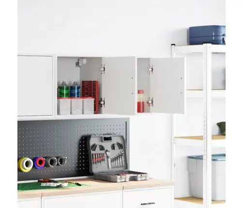 Garāžas Sienas Skapji, 2 Gab., Balti, Inženierijas Koks Vidaxl