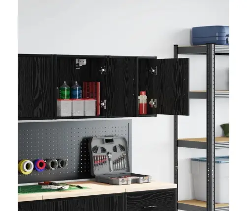 Garaaži Seinakapid 2 Tk, Must, Tehispuit