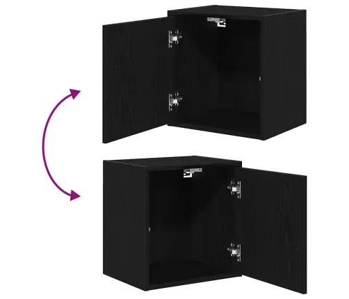 Garaaži Seinakapid 2 Tk, Must, Tehispuit