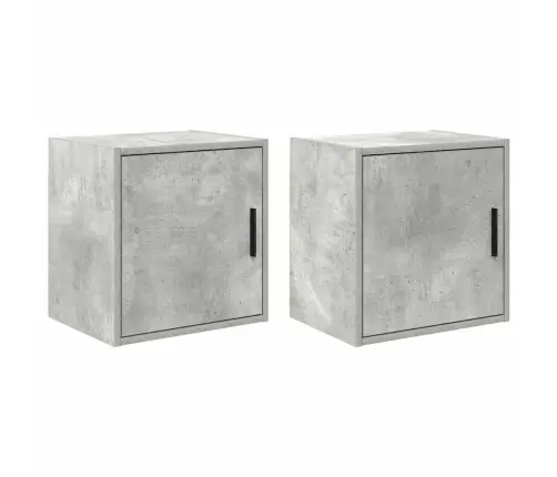 Garāžas Sienas Skapji, 2 Gab., Betona Pelēki, Inženierijas Koks Vidaxl