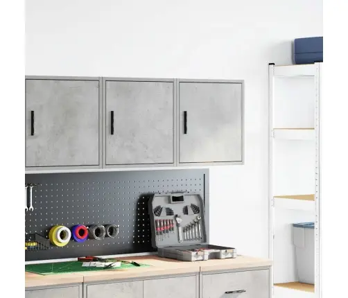 Garāžas Sienas Skapji, 2 Gab., Betona Pelēki, Inženierijas Koks Vidaxl