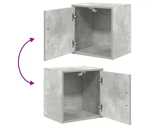 Garāžas Sienas Skapji, 2 Gab., Betona Pelēki, Inženierijas Koks Vidaxl